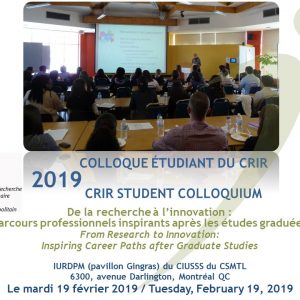 2019 CRIR Student Colloquium: A success!